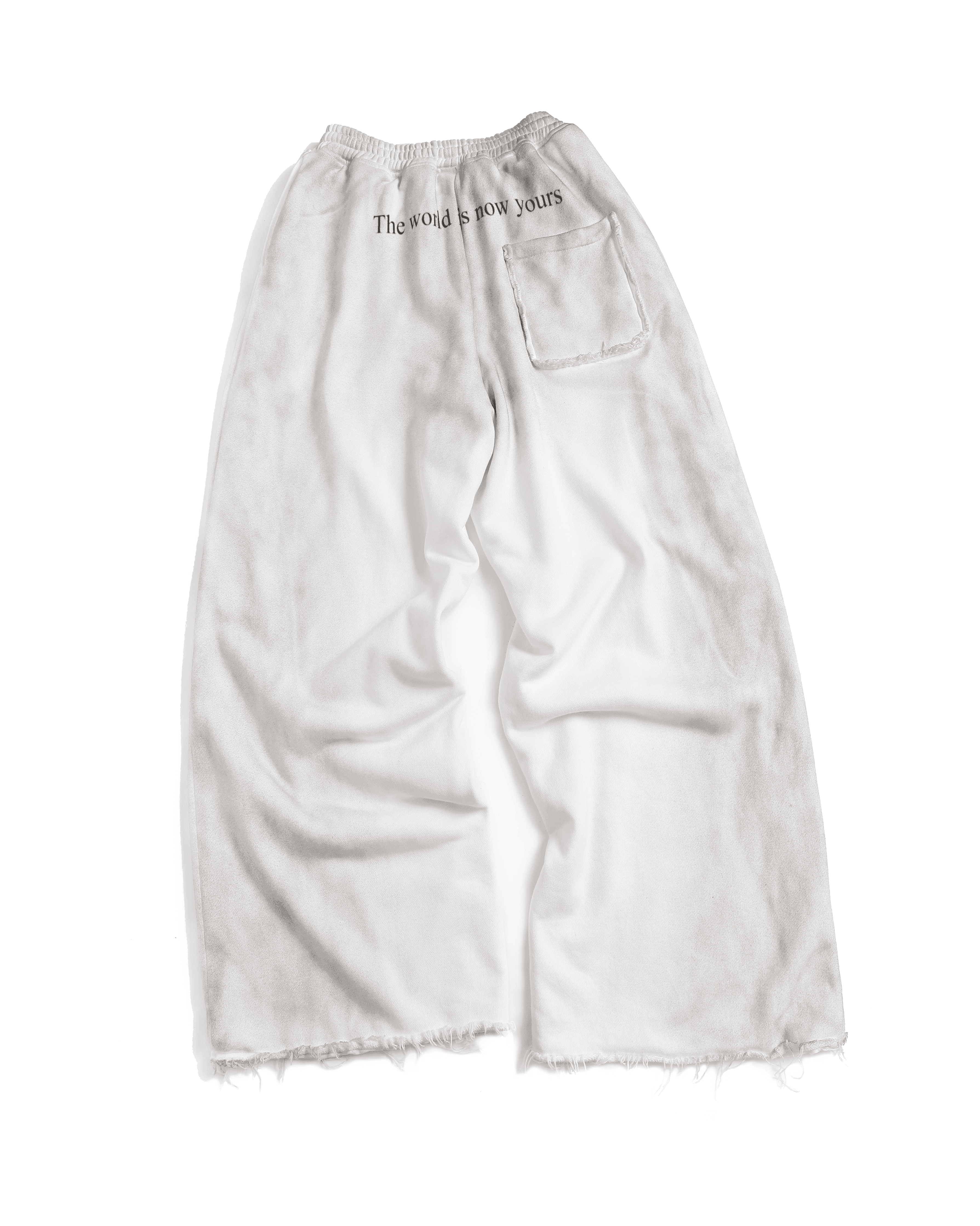 "The World Is Now Yours" Sweatpants — White — view 2