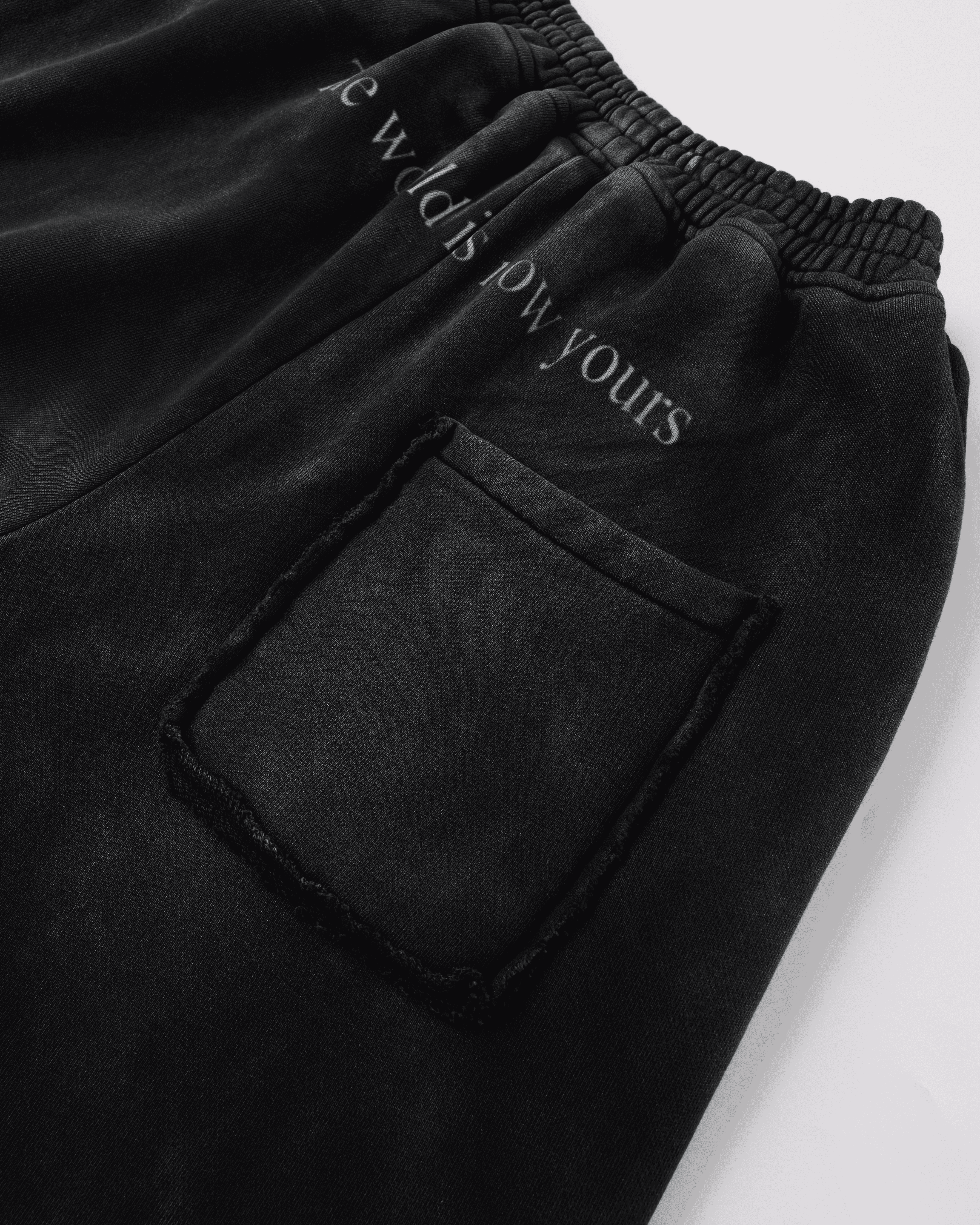 "The World Is Now Yours" Sweatpants — Black — view 3