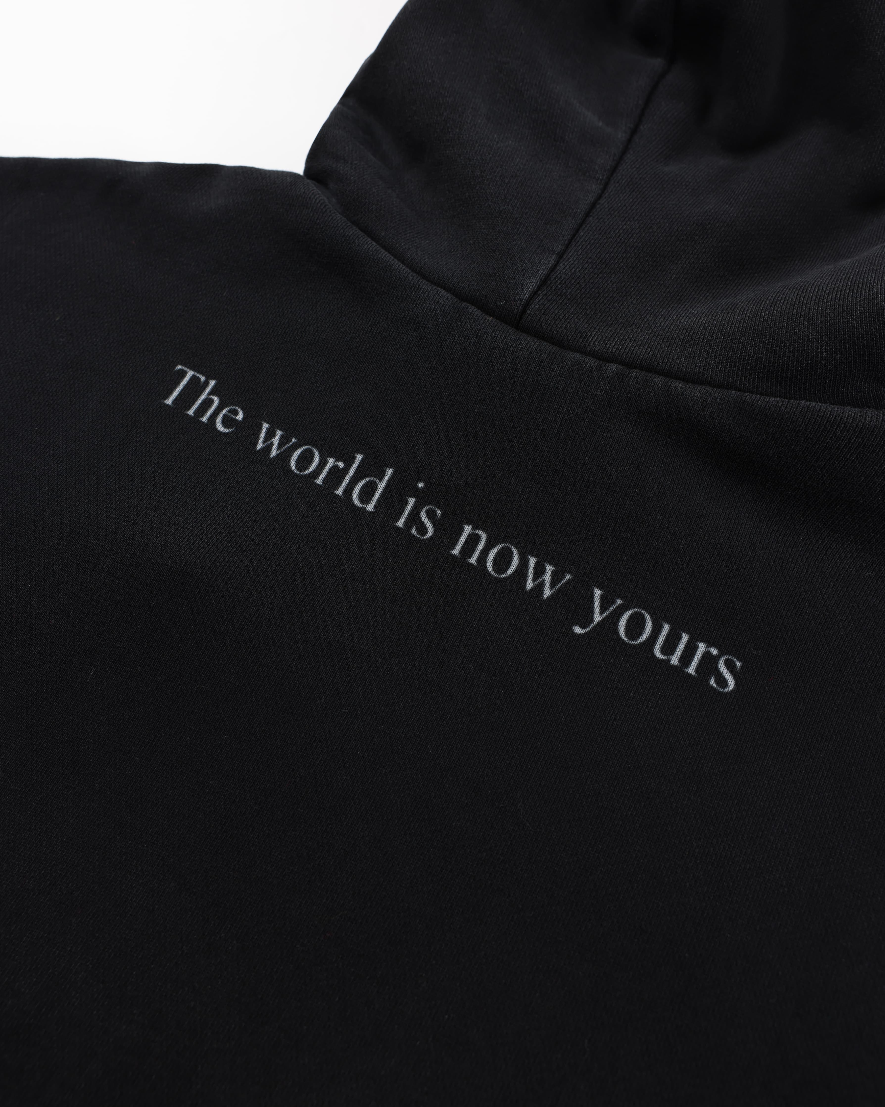 "The World Is Now Yours" Hoodie — Black — view 4
